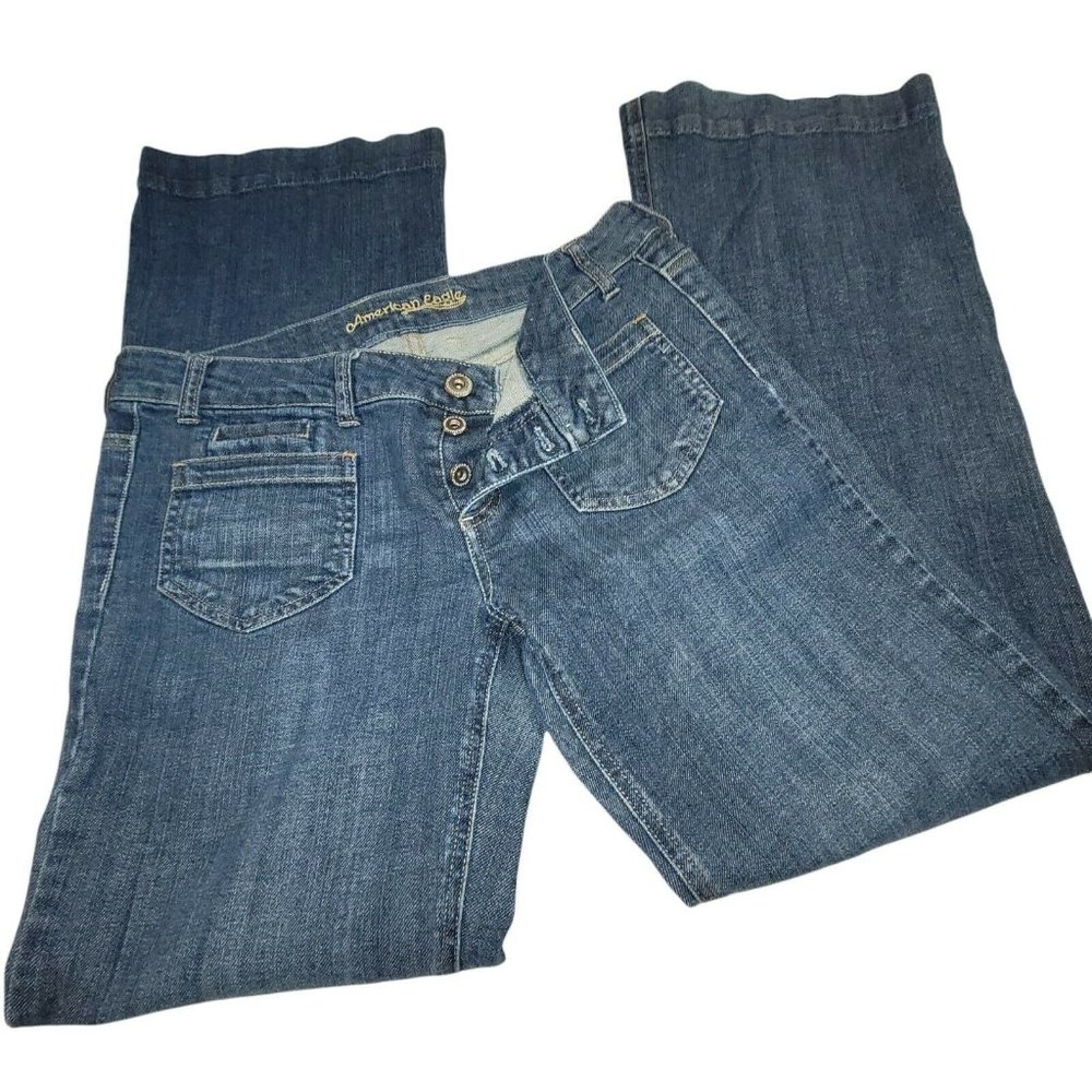 American Eagle Wide Leg High-rise Retro Wide Leg Flare Jeans 10x31